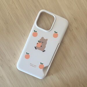 IPHONE 14 PRO MAX Cute Quokka and Peach Phone Card Case